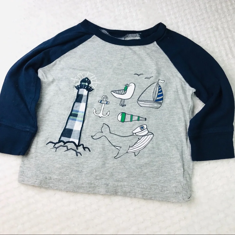 COPY - Gymboree lighthouse long sleeve 100% cotton shirt